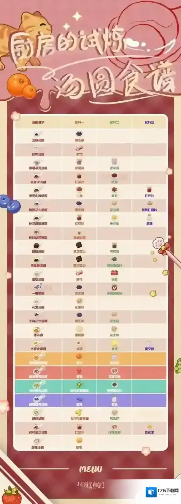 未定事件簿汤圆配方 未定事件簿汤圆食谱