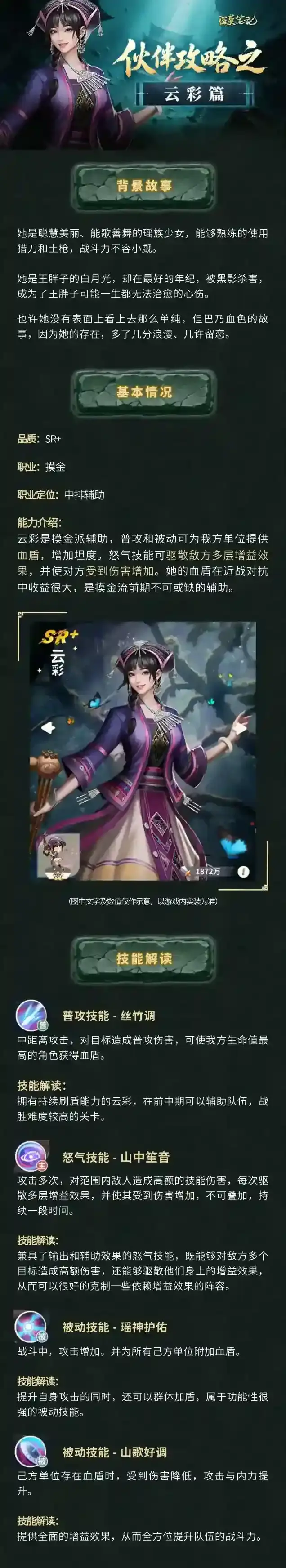 《盗墓笔记》云彩技能角色档案 《盗墓笔记》云彩技能角色档案