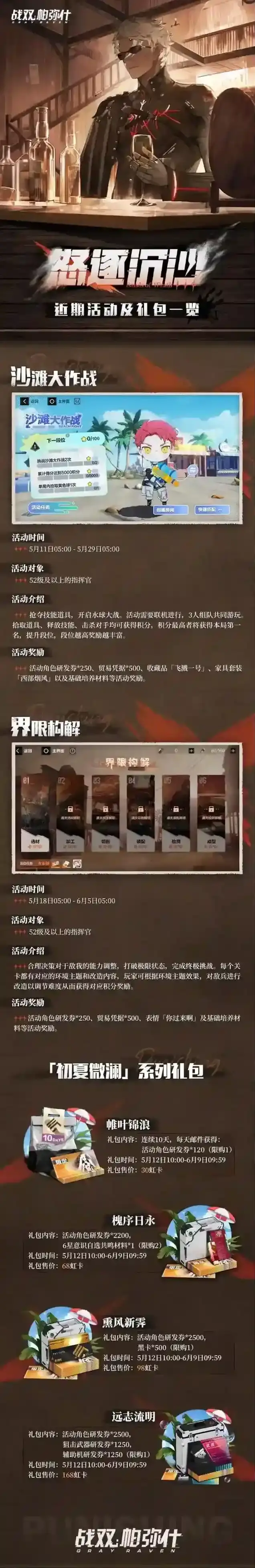 战双帕弥什怒逐沉沙近期内容一览