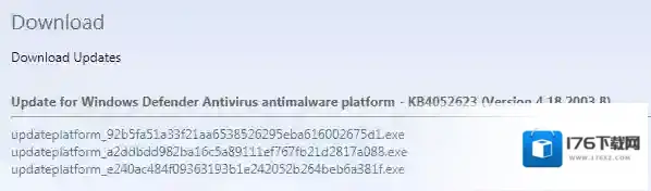 下载KB4052623更新修复Windows Defender无法正常扫描问题