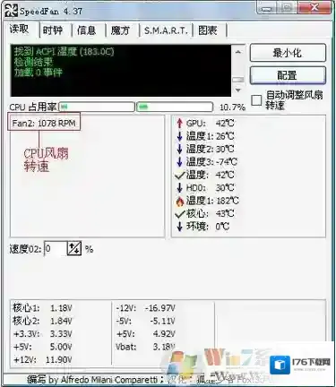cpu风扇转速调节的方法,SpeedFancpu风扇转速调节器如何使用?