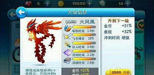 《天天酷跑》火凤凰新坐骑属性一览