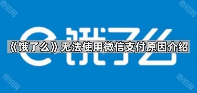 饿了么无法使用微信支付原因说明