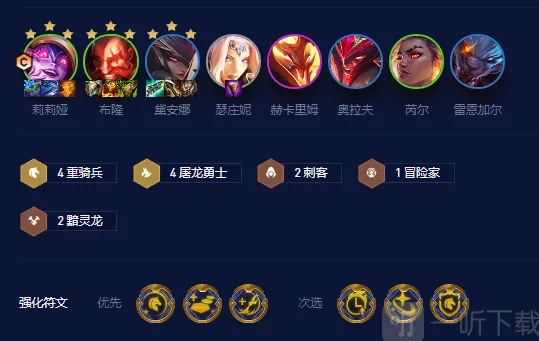金铲铲之战屠龙黯灵莉莉娅阵容出装全攻略