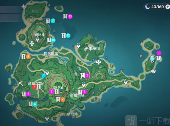 原神鹤观岛限时挑战机关位置分布图全教程