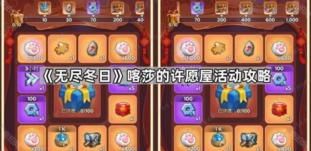 无尽冬日喀莎的许愿屋活动流程