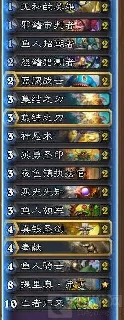炉石传说标准鱼人骑攻略指南