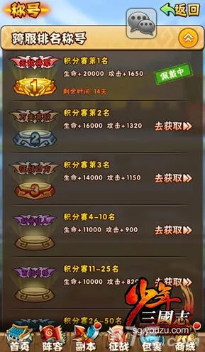 少年三国志称号系统全攻略