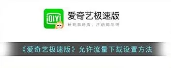 《爱奇艺极速版》流量下载设置教程
