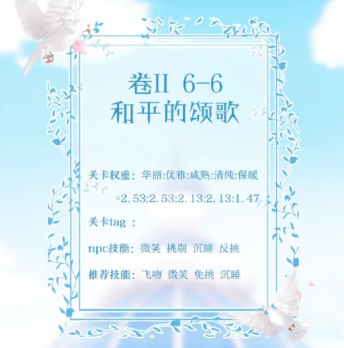 《奇迹暖暖》和平的颂歌S级通关指南