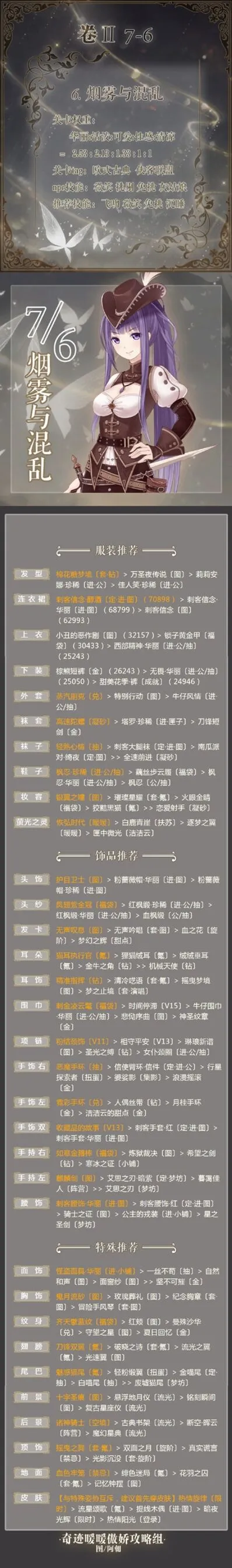 《奇迹暖暖》7-6烟雾与混乱完美S打法
