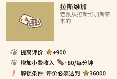 动物餐厅拉斯维加解锁条件与收益一览