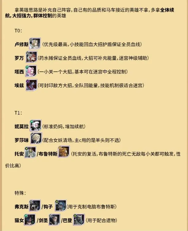 剑与远征什么英雄