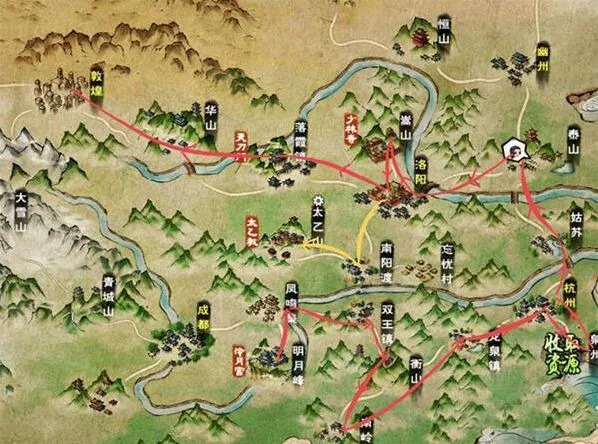 《烟雨江湖》跑图收集资源技巧