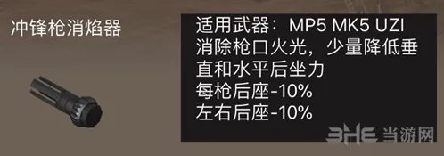 荒野行动冲锋枪消焰器怎么样 伏击战术核心配件