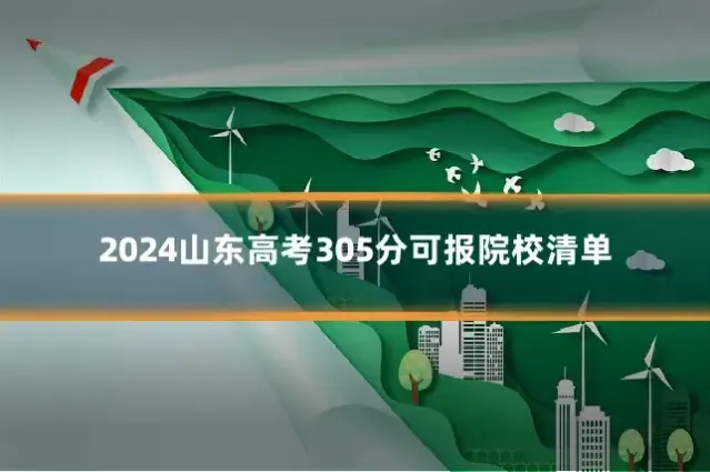 2024山东高考305分可报院校清单