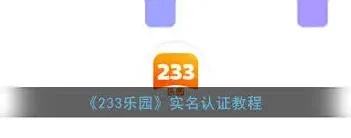 233乐园实名认证操作指南