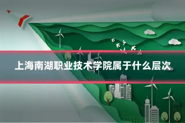 上海南湖职业技术学院属于什么层次
