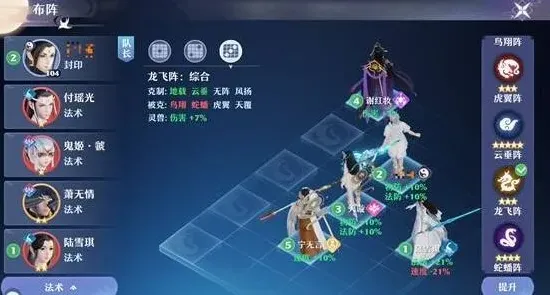 梦幻新诛仙阵法系统搭配推荐