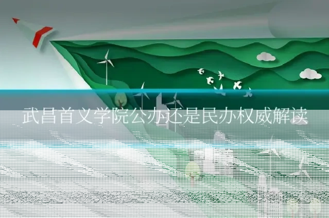 武昌首义学院公办还是民办权威解读