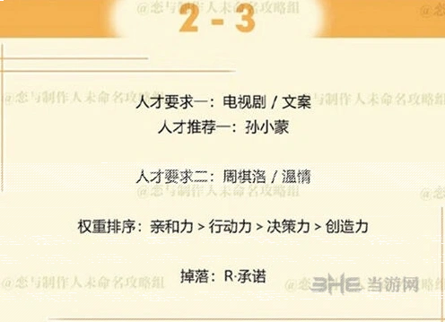 恋与制作人周棋洛拍摄副本2-3攻略技巧