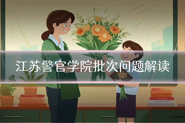 江苏警官学院批次问题解读
