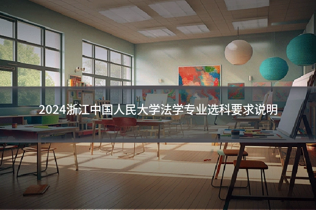 2024浙江中国人民大学法学专业选科要求说明