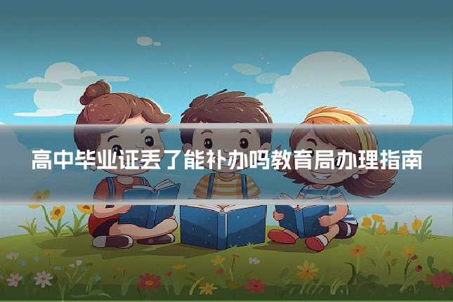 高中毕业证丢了能补办吗教育局办理指南