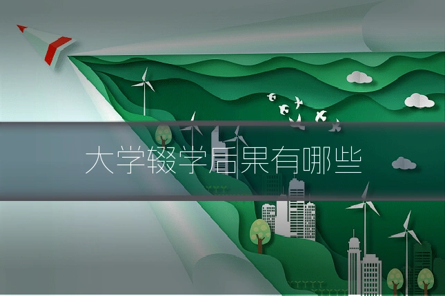 大学辍学后果有哪些