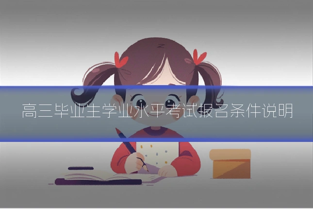 高三毕业生学业水平考试报名条件说明