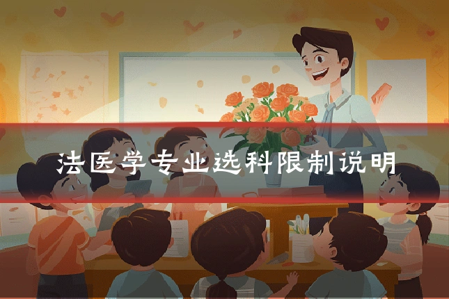 法医学专业选科限制说明