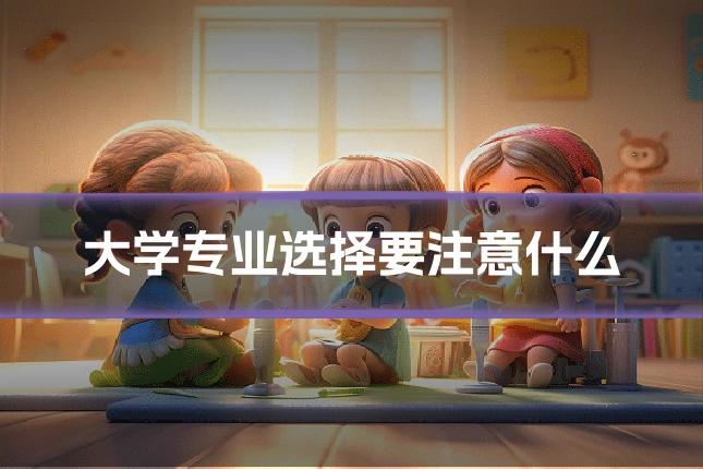 大学专业选择要注意什么