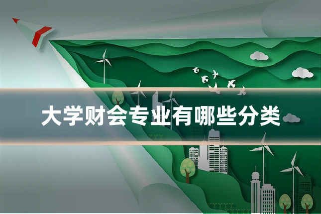 大学财会专业有哪些分类