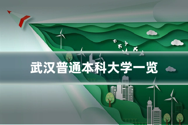 武汉普通本科大学一览