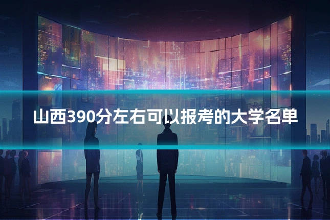 山西390分左右可以报考的大学名单
