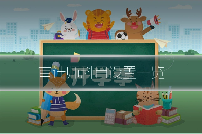 审计师科目设置一览