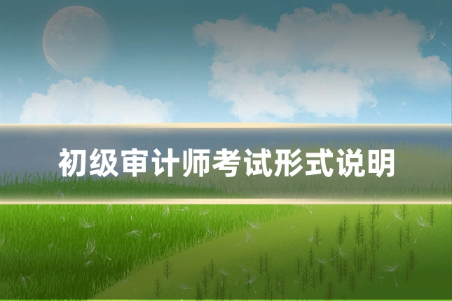 初级审计师考试形式说明