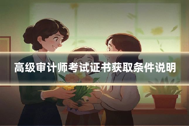 高级审计师考试证书获取条件说明