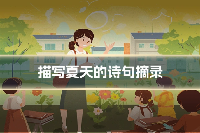 描写夏天的诗句摘录
