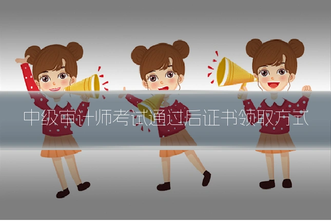 中级审计师考试通过后证书领取方式