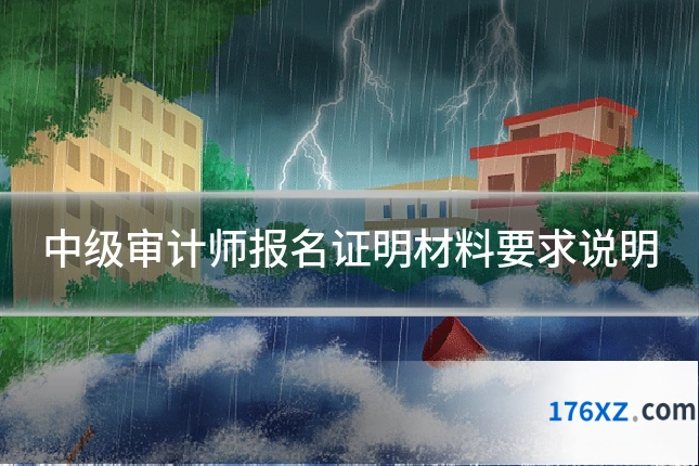 中级审计师报名证明材料要求说明
