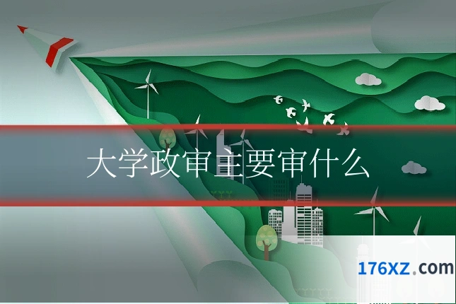 大学政审主要审什么
