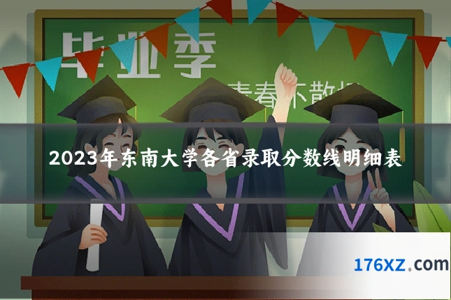 2023年东南大学各省录取分数线明细表