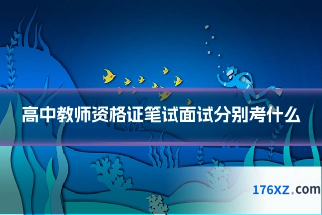 高中教师资格证笔试面试分别考什么