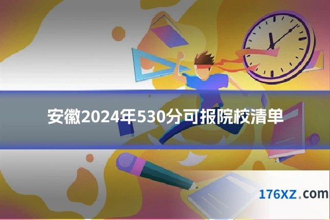 安徽2024年530分可报院校清单
