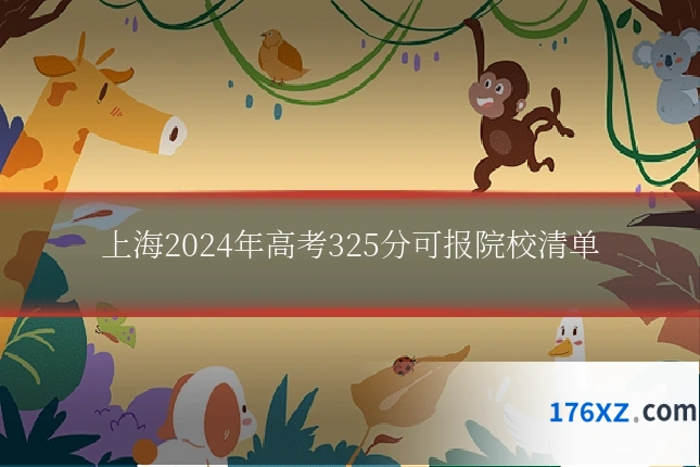 上海2024年高考325分可报院校清单