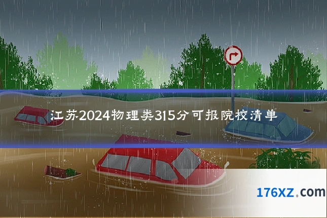江苏2024物理类315分可报院校清单