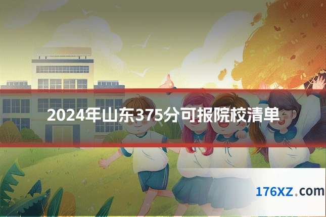 2024年山东375分可报院校清单
