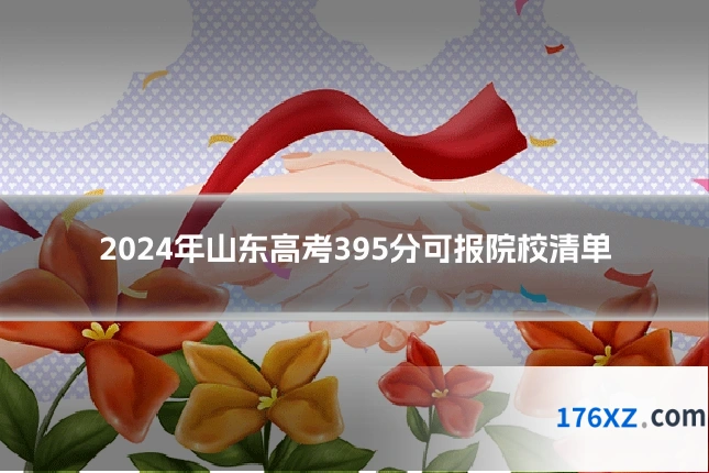 2024年山东高考395分可报院校清单
