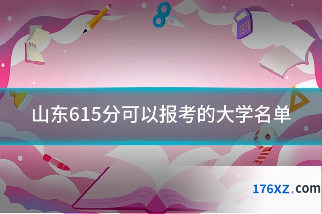 山东615分可以报考的大学名单